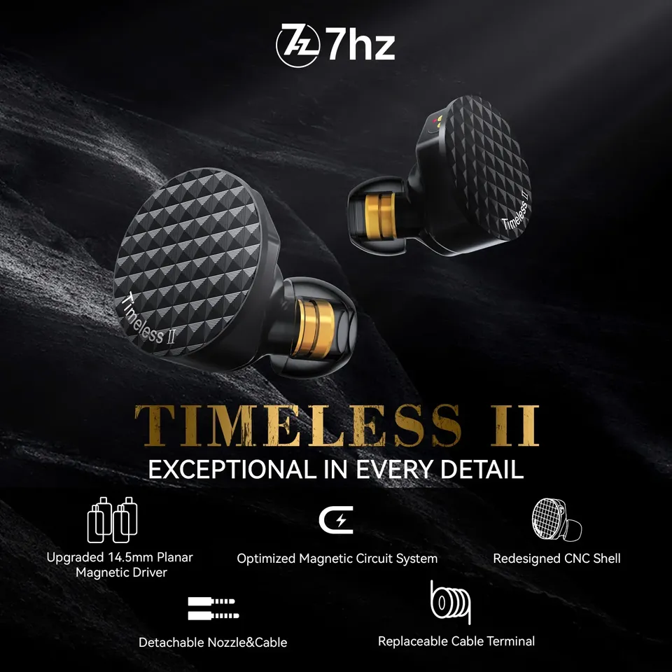 Earphone 7Hz Timeless II yang  - Planar Magnetic Iem Earphones ulasan dan harga