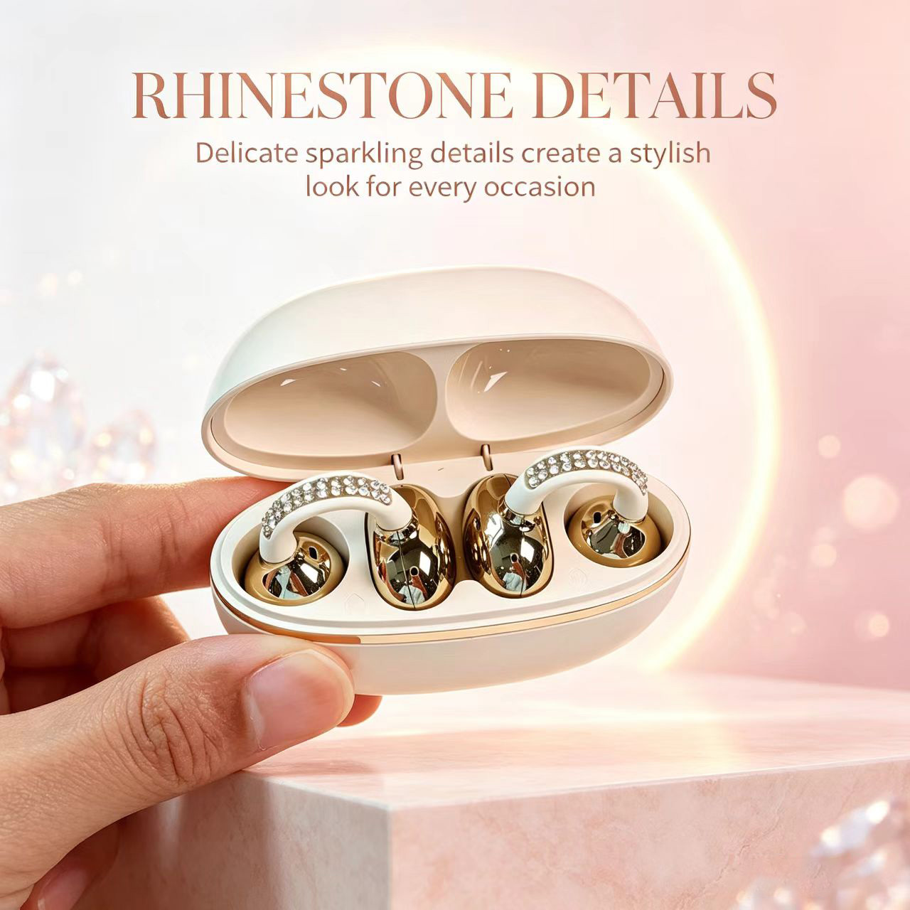 Earbud Nirkabel Rhinestone Ope - Sleep Mask Headphones Bluetooth ulasan dan harga
