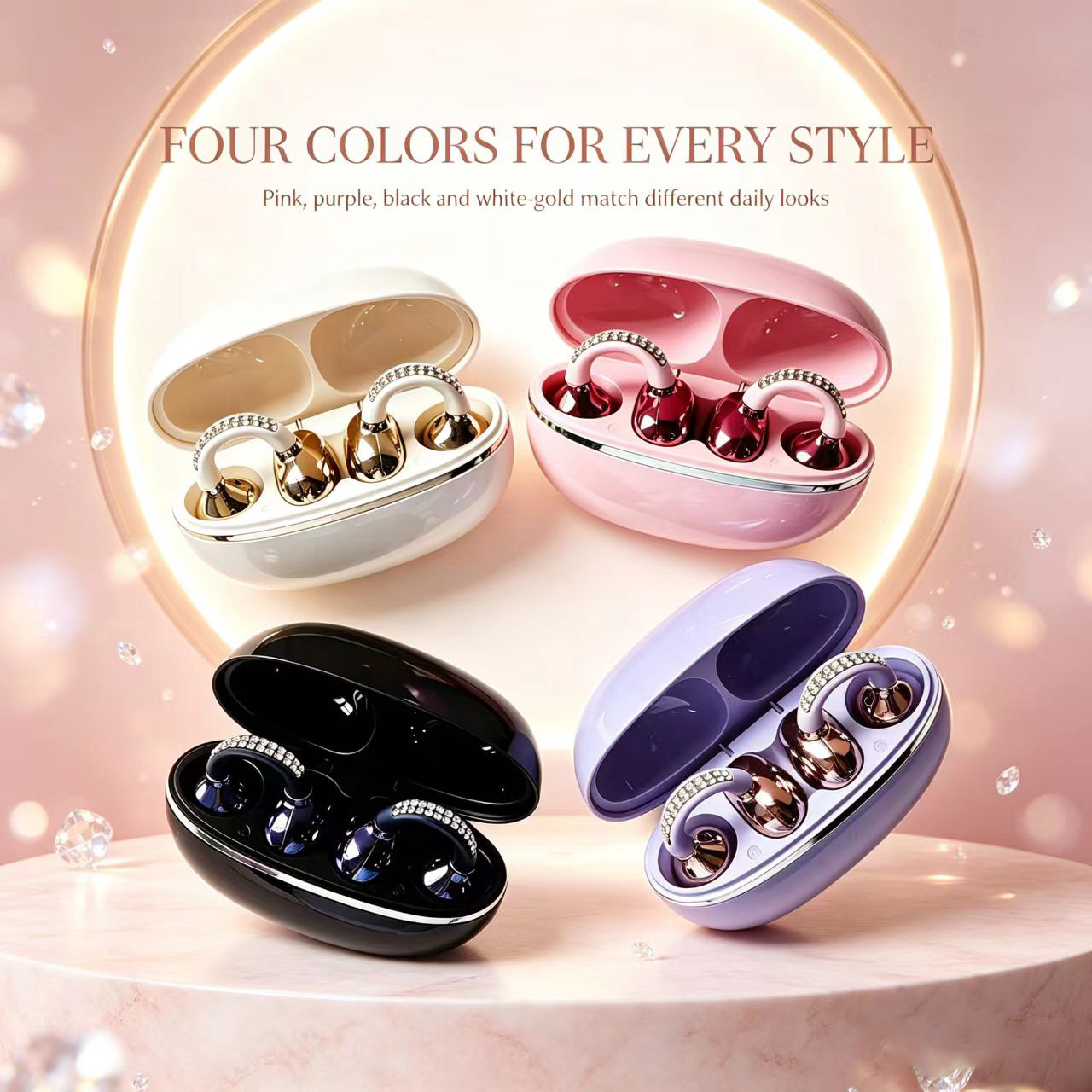 Earbud Nirkabel Rhinestone Ope - Sleep Mask Headphones Bluetooth ulasan dan harga